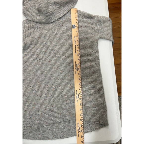 Loft Women's Cowl Neck Sweater Grey Multicolor Flecked Turtleneck Size XS - Picture 6 of 6